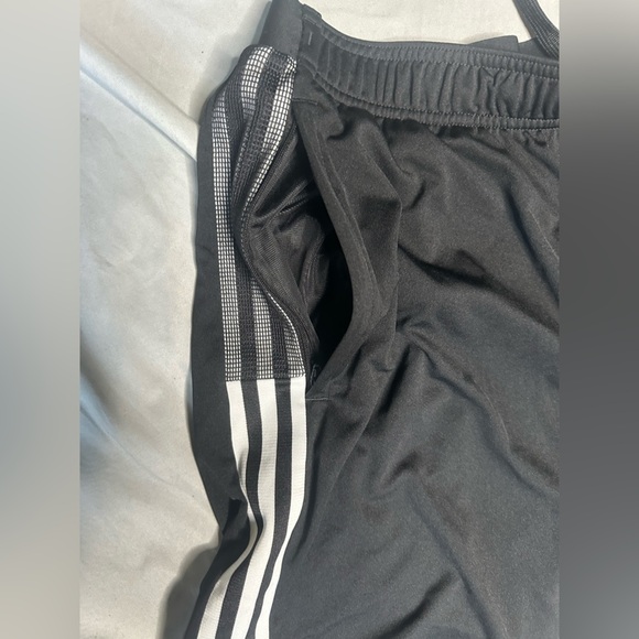 Adidas Men's Black and White Striped Athletic Shorts - Picture 6 of 13